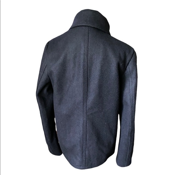Women's Gap SZ XS True Deep Navy Double Breasted Peacoat Heavyweight Wool-Blend - Picture 5 of 10